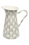 Mackenzie-childs Mackenzie Childs Sterling Check Large Enameled Steel Practical Pitcher