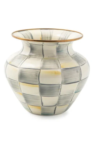 Mackenzie-childs Mackenzie Childs Sterling Check Large Enameled Steel Vase In Multi