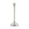 Mackenzie-childs Sterling Check Medium Candlestick In Sterling Check