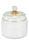 Mackenzie-childs Mackenzie Childs Sterling Check Medium Kitchen Canister In Neutral
