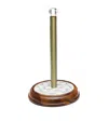 Mackenzie-childs Sterling Check Paper Towel Holder In Grey