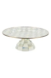 Mackenzie-childs Mackenzie Childs Sterling Check Pedestal Platter In Multi