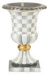Mackenzie-childs Mackenzie Childs Sterling Check Pedestal Tabletop Urn