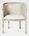 Mackenzie-childs Sterling Check Perfetto Accent Chair
