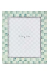 Mackenzie-childs Mackenzie Childs Sterling Check Picture Frame In Blue