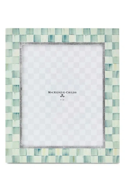 Mackenzie-childs Mackenzie Childs Sterling Check Picture Frame In Blue