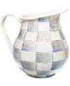 Mackenzie-childs Mackenzie Childs Sterling Check Enameled Steel 3-quart Pitcher In No Color