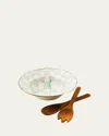 Mackenzie-childs Sterling Check Salad Serving Set