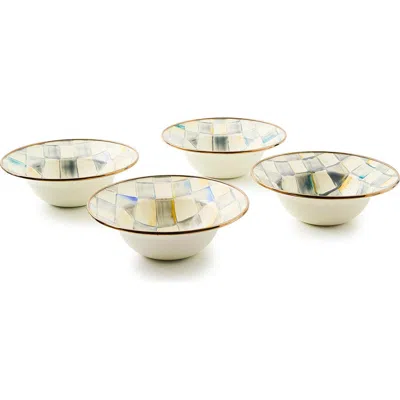 Mackenzie-childs Mackenzie Childs Sterling Check® Set Of 4 Breakfast Bowls In Multi