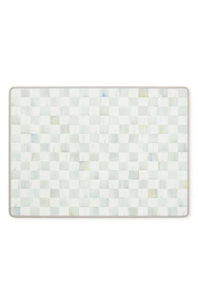 Mackenzie-childs Mackenzie Childs Sterling Check Set Of 4 Placemats In Gray
