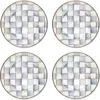 Mackenzie-childs Mackenzie Childs Sterling Check® Set Of 4 Salad Plates