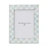 Mackenzie-childs Sterling Check Silver-plated Frame, 5" X 7" In Multi