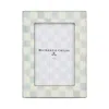 Mackenzie-childs Sterling Check Silver Plated Frame, 4 X 6 In White
