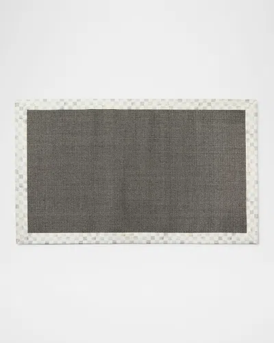 Mackenzie-childs Sterling Check Sisal Rug, 3' X 5' In Grey