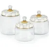 Mackenzie-childs Mackenzie Childs Sterling Check Small Kitchen Canister