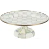 Mackenzie-childs Mackenzie Childs Sterling Check Small Pedestal Platter In Multi