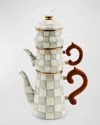 Mackenzie-childs Sterling Check Stackable Coffee Set