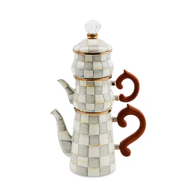 Mackenzie-childs Sterling Check Stackable Coffee Set In Multi