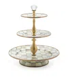 Mackenzie-childs Mackenzie Childs Sterling Check Three Tier Sweet Stand