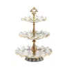 Mackenzie-childs Sterling Check Three-tier Sweet Stand In Multi