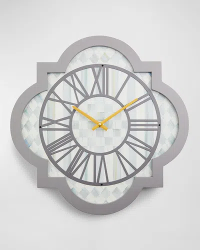 Mackenzie-childs Sterling Check Tile Wall Clock