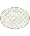 Mackenzie-childs Sterling Check Enamel Oval Platter, Large In No Color