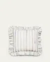 Mackenzie-childs Sterling Stripe Ruffle Throw Pillow In Gray