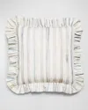 Mackenzie-childs Sterling Stripe Ruffle Throw Pillow