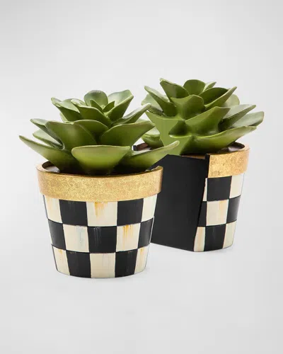 Mackenzie-childs Succulent Bookends In Black