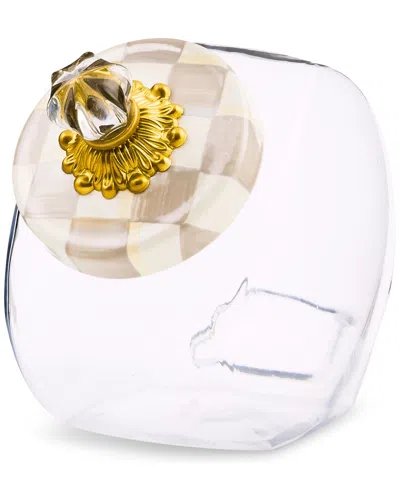 Mackenzie-childs Sweets Jar With Mocha Check Lid In Brown