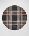 Mackenzie-childs Tartan Black Dinner Plate