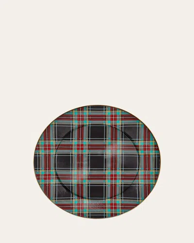 Mackenzie-childs Tartan Black Serving Platter