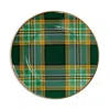 Mackenzie-childs Tartan Green Enameled Salad Plate In Green