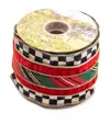 Mackenzie-childs Tartan Regal Ribbon In Red