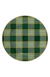 Mackenzie-childs Mackenzie Childs Tartan Serving Platter In Green