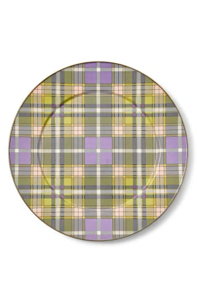 Mackenzie-childs Mackenzie Childs Tartan Violet Serving Platter In Multi