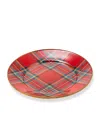 Mackenzie-childs Tartastic Dinner Plate In Red
