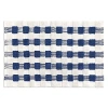 Mackenzie-childs Texture Check Basic Bath Rug, 24 X 36 In Royal/white