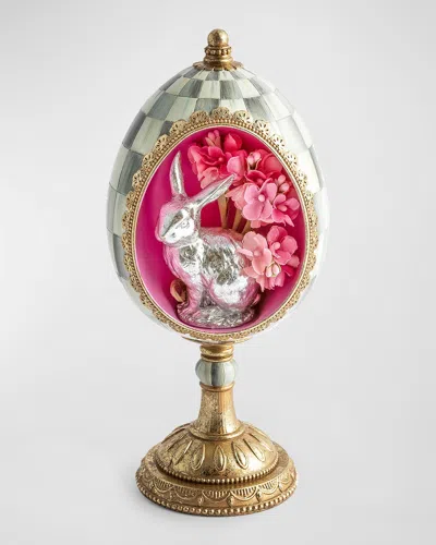 Mackenzie-childs Touch Of Pink Bunny Treasure Egg In Multi