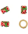 Mackenzie-childs Toyland Drum Napkin Rings, Set Of 4 In Red