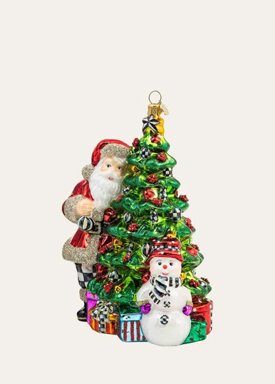 Mackenzie-childs Treeside Santa Holiday Ornament