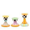 Mackenzie-childs Trick Or Treat Pillar Candle Holders, Set Of 3 In Multi