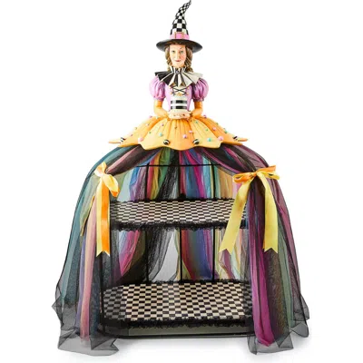 Mackenzie-childs Mackenzie Childs Trick Or Treat Witch Tiered Display Shelf In Multi