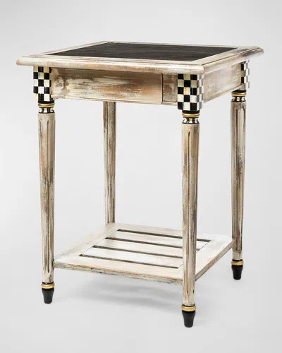 Mackenzie-childs Tuscan Farm Square Accent Table In Neutral