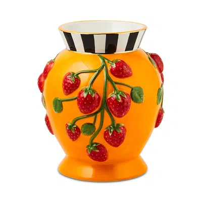 Mackenzie-childs Tutti Frutti Strawberry Vase