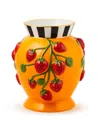 Mackenzie-childs Tutti Frutti Strawberry Vase