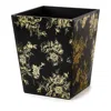 Mackenzie-childs Twilight Toile Waste Bin In Black