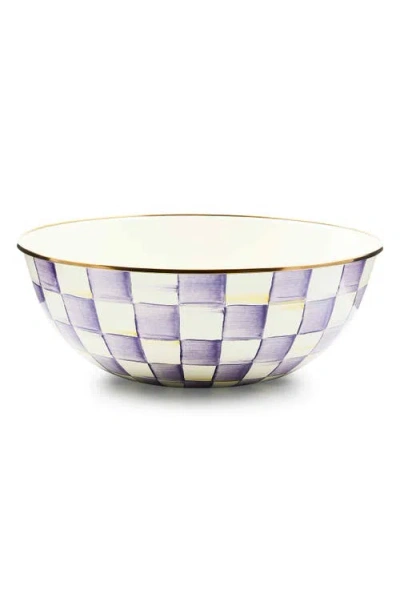 Mackenzie-childs Mackenzie Childs Violet Check Extra Large Everyday Bowl In Purple