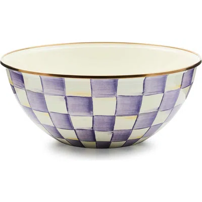 Mackenzie-childs Mackenzie Childs Violet Check Large Everyday Bowl In Purple