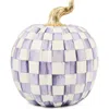 Mackenzie-childs Mackenzie Childs Violet Check Large Pumpkin Decoration In Purple